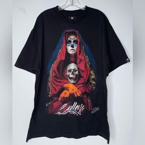 Sullen Art Collective T Shirt Men Size XL Paolo Acuna Dia De Los‎ Muertos Skulls